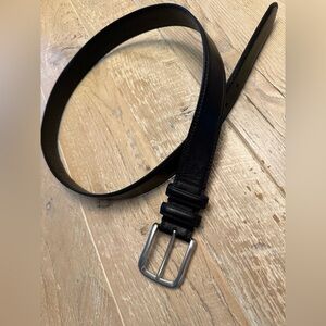 Realtree Black Leather Belt with Silver Buckle